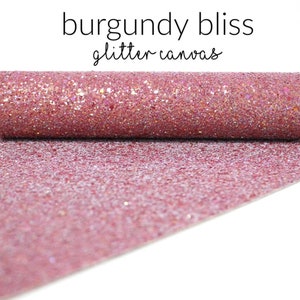 Burgundy Bliss Chunky Glitter Canvas Sheet | Maroon Glitter Canvas Bundle | Chunky Glitter Sheet Bow Fabric Jewelry Fabric | Burgundy