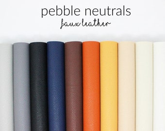 10 Sheets x PEBBLE Faux Leather Fabric | Textured Faux Leather Material | 10 A4 Sheets of Pebble Faux Leather