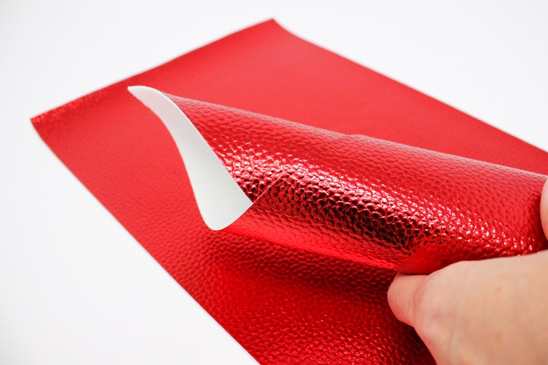 red faux leather jeans