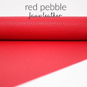 Red Pebble Faux Leather Sheet | Faux Leather for Jewelry + Bows | Red Faux Leather | Red Leather Sheet | Red Leather Fabric | Red