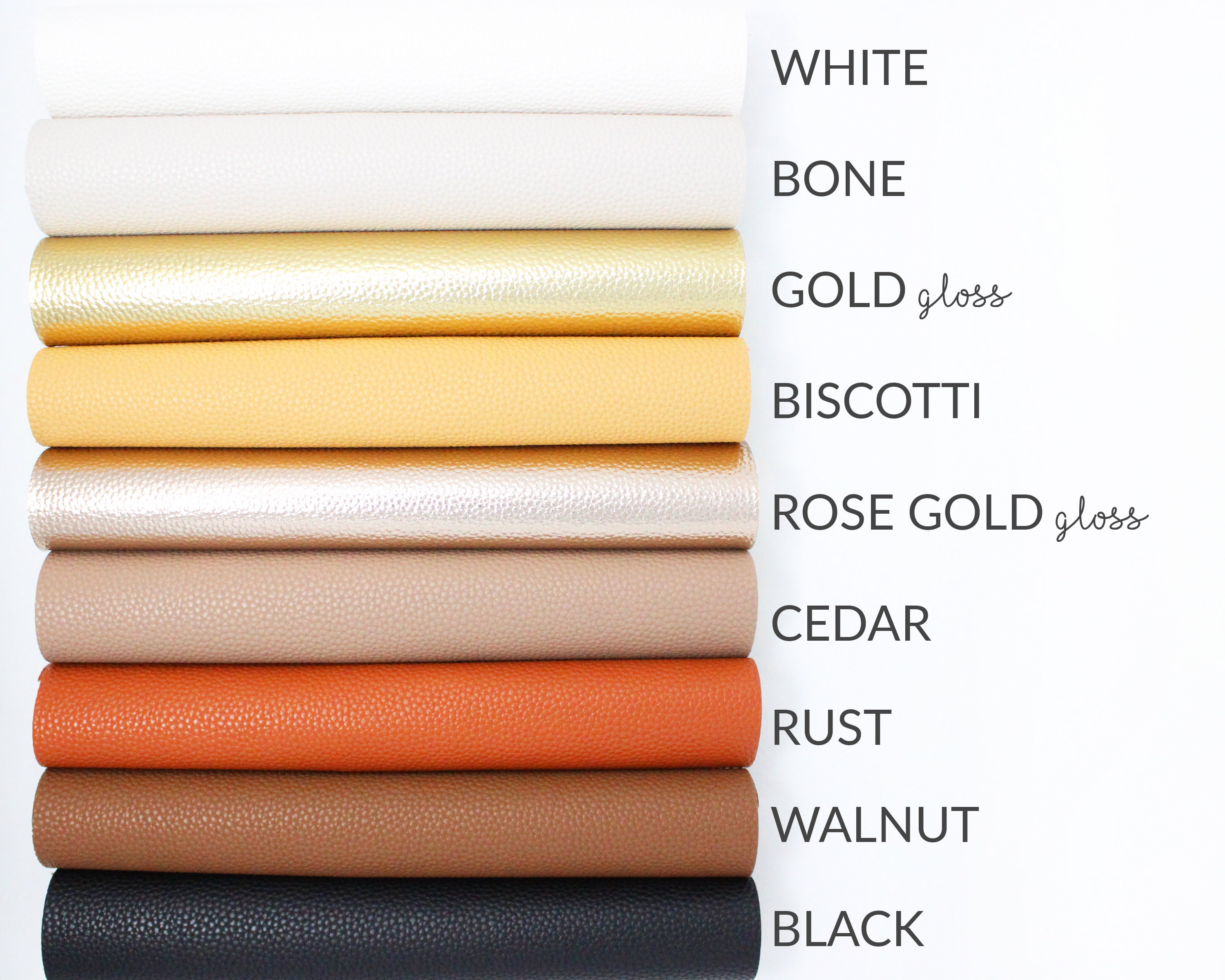 TEXTURED Faux Leather 33 Colors | Black Faux Leather Fabric | Gold Fa…