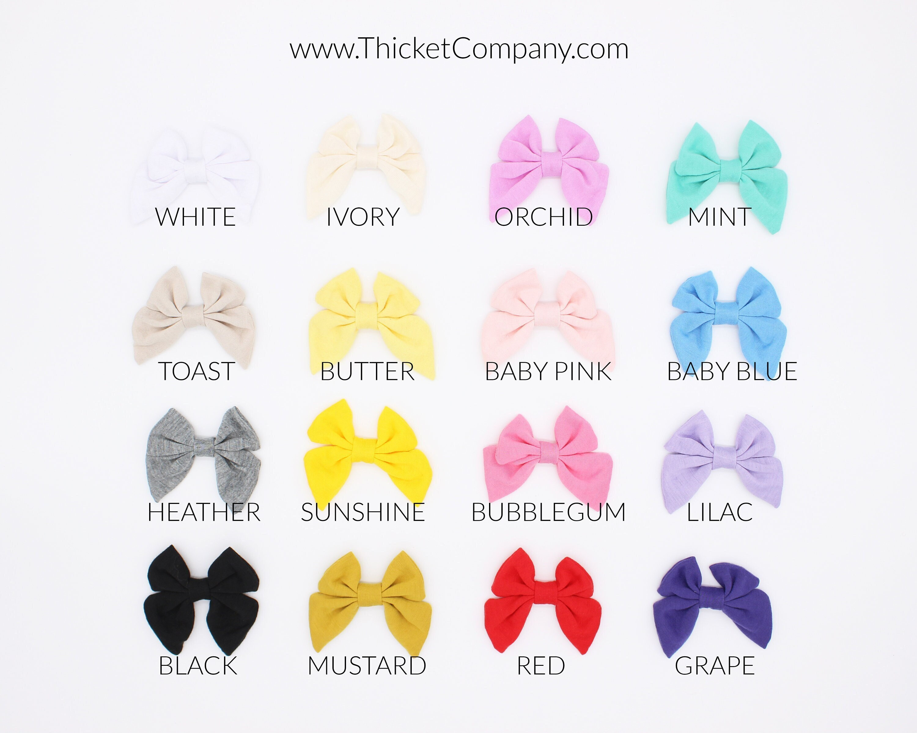 Fabric Bows | 3 Inch Fabric Hair Bows | 3" Fabric Bow | Bulk Hai…