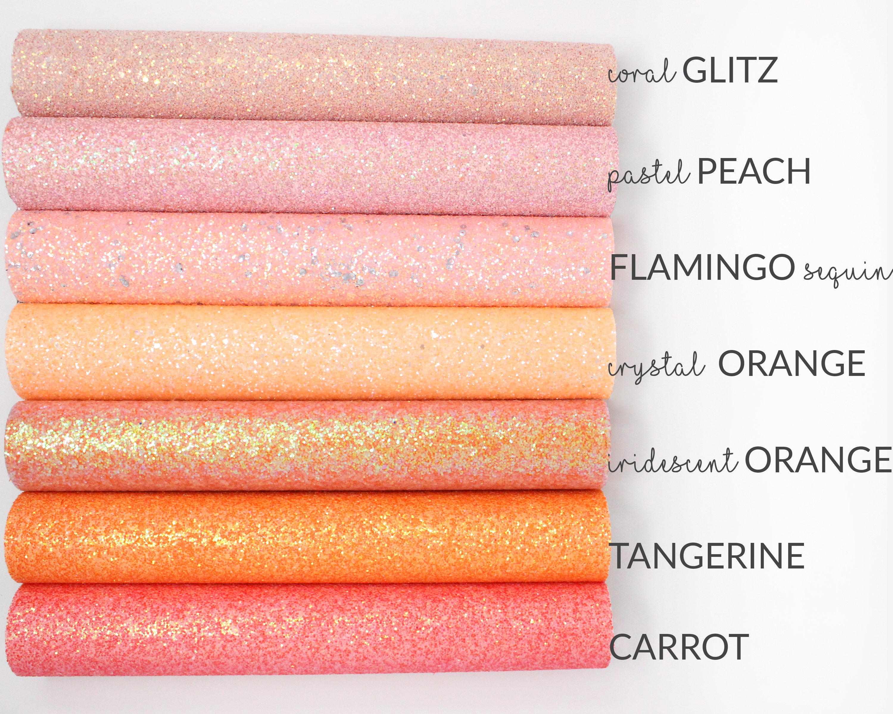 ORANGE Chunky Glitter Fabric | A4 Chunky Glitter Canvas | Glitter Mat…