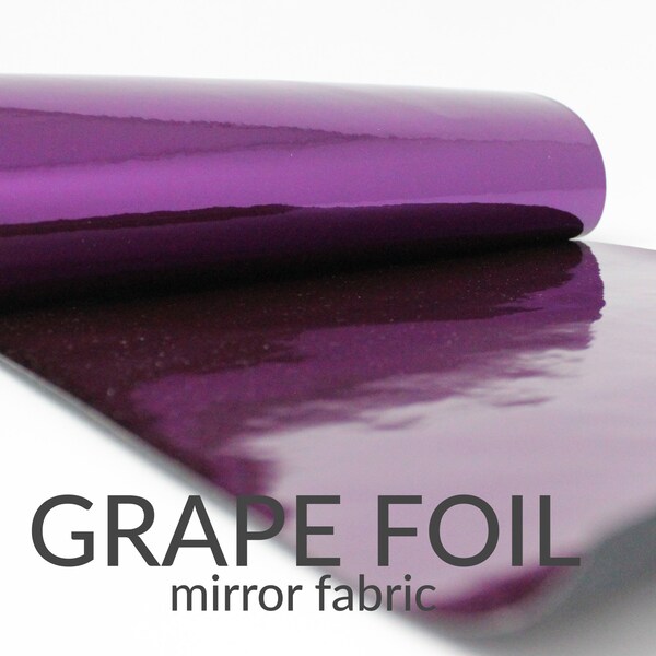 GRAPE FOIL Fabric sheet A4 | Purple Shiny Fabric | Purple Mirror Fabric Grape Foil Mirror Fabric | Purple Foil Paper A4 Sheet | Choose Color