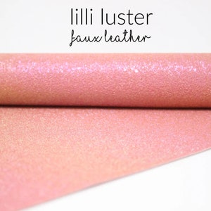 Lilli Luster Faux Leather Sheets | Orange Peach Pink Faux Leather Fabric Bundle | Faux Leather Fabric Sheets | Leather Sheets | Lilli