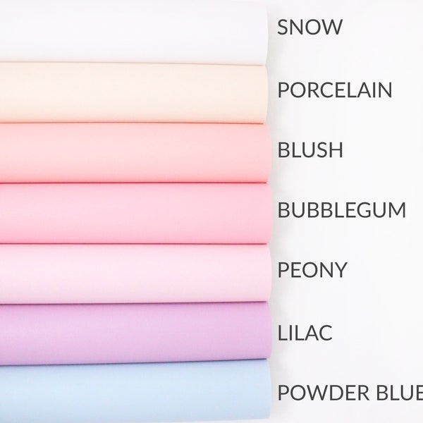 Pastel Faux Leather Sheets 7 Colors | Pastel Color Faux Leather Fabric Bundle | Pastel Leather Faux A4 Sheet | Choose Colors