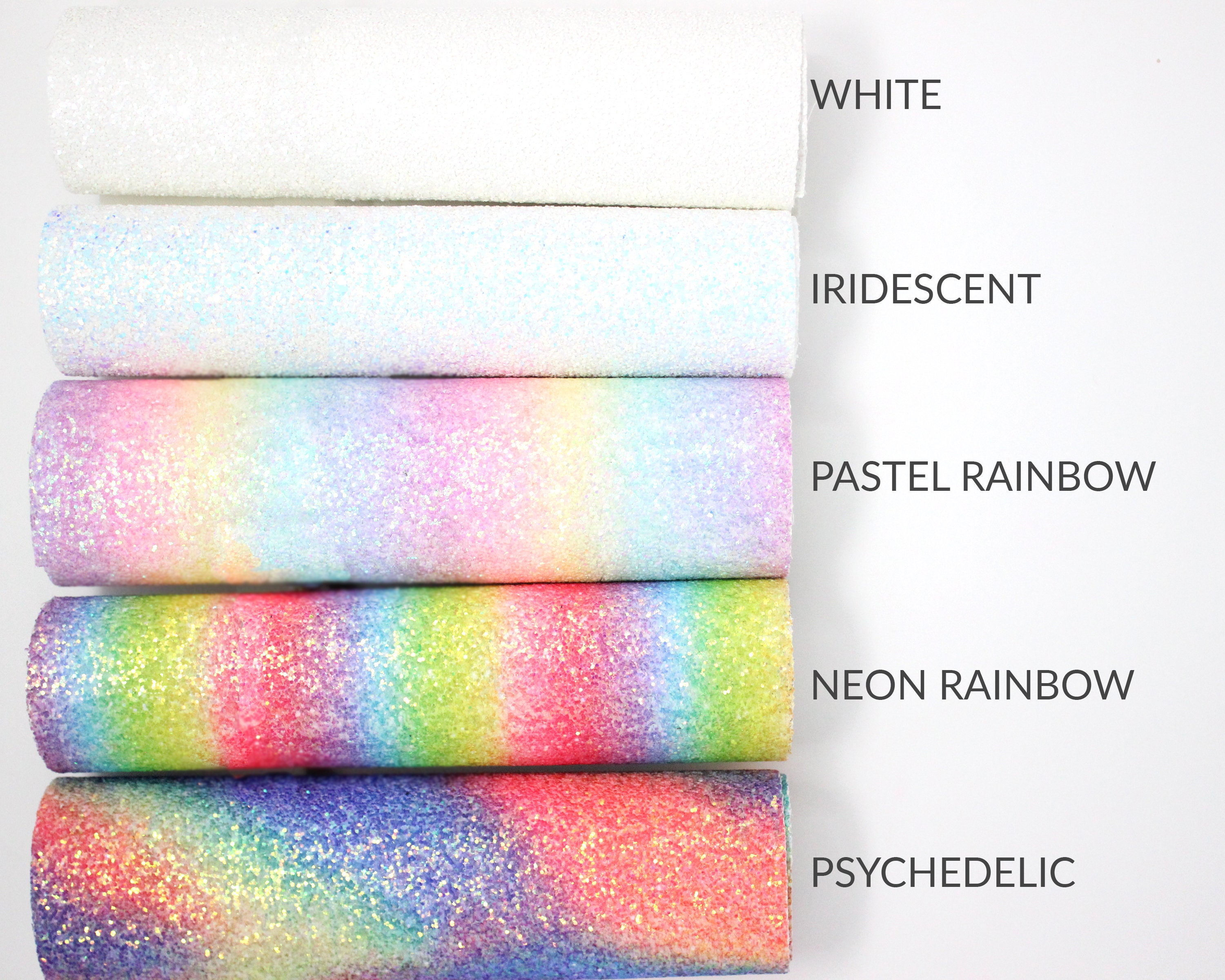 RAINBOW Chunky Glitter Fabric | Chunky Glitter Canvas | Glitter Mater…