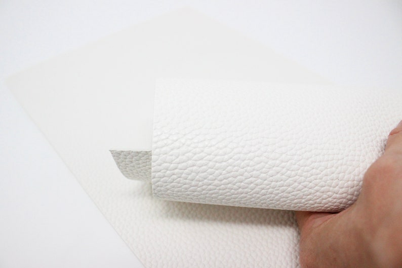 WHITE Faux Leather Fabric TEXTURED White Faux Leather Sheet Etsy