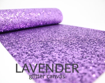 LAVENDER PURPLE Chunky Glitter Canvas Sheets | A4 Chunky Glitter Fabric | Chunky Glitter Material for Hair Bows and Crafts | A4 Sheet