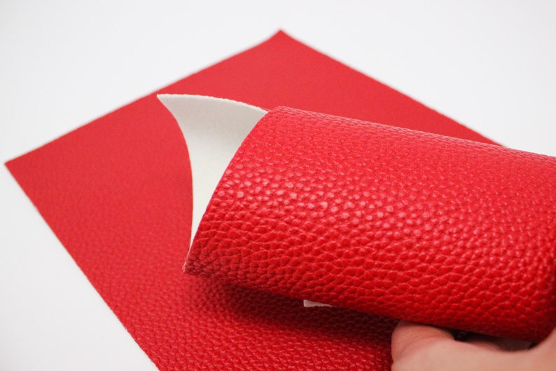 RED Faux Leather Fabric TEXTURED Red Faux Leather Sheet Etsy