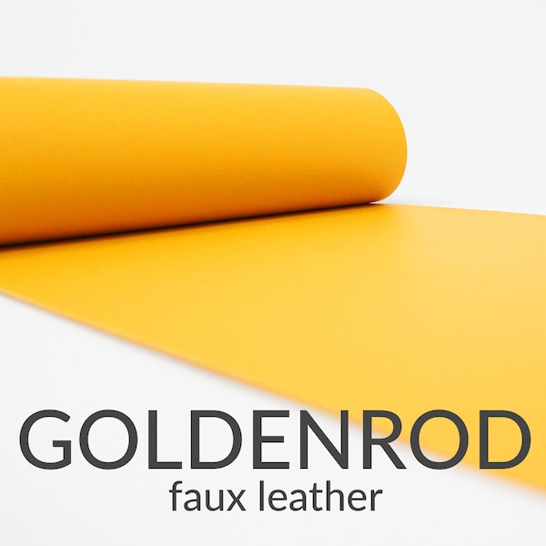 Goldenrod Faux Leather Sheet | Yellow Faux Leather Fabric Bundle | Yellow Leather Material | Goldenrod Leather A4 Sheets | Choose Colors