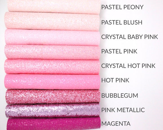PINK Chunky Glitter Fabric | Chunky Glitter Canvas A4 Sheet