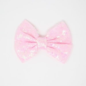Candy Pink 5&quot; Sequin Bows | 5 inch Bows Sequin | Bulk Sequin Bow | Wholesale Sequin Bows | 5&quot; Glitter Bows | Light Candy Pink