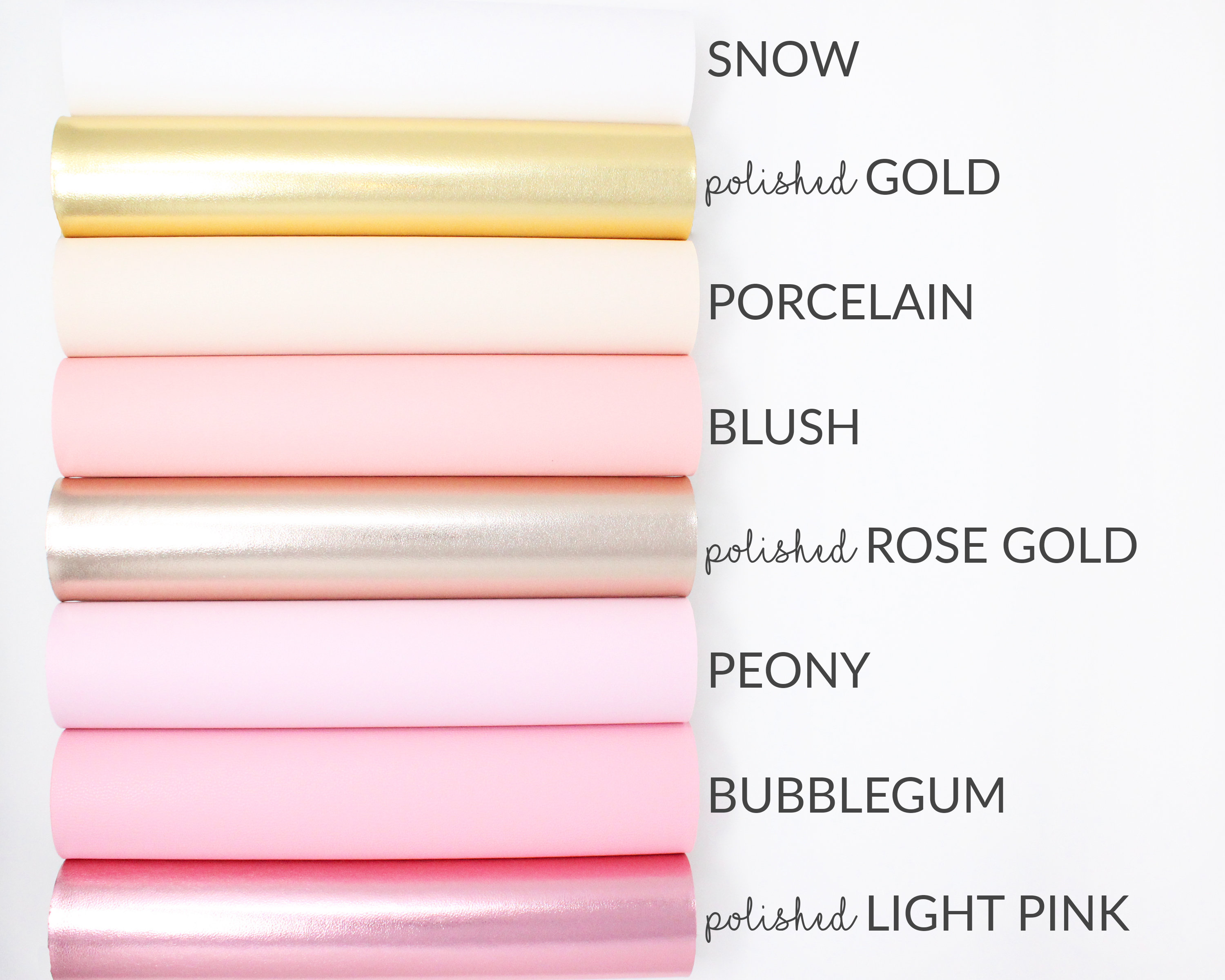Faux Leather Sheets 8 Colors | White Faux Leather Fabric | Rose Gold …