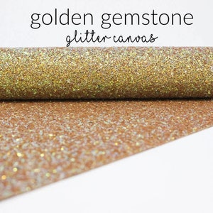 Popular GOLDS Chunky Glitter Fabric Gold Glitter Canvas Glitter Faux Leather Fabric Sheet for DIY Choose Color A4 Sheet image 7