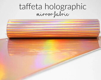 5 Sheets x TAFFETA HOLOGRAPHIC Glossy Fabric | Spongy Mirror Fabric | 5 A4 Sheets of Holographic Mirror