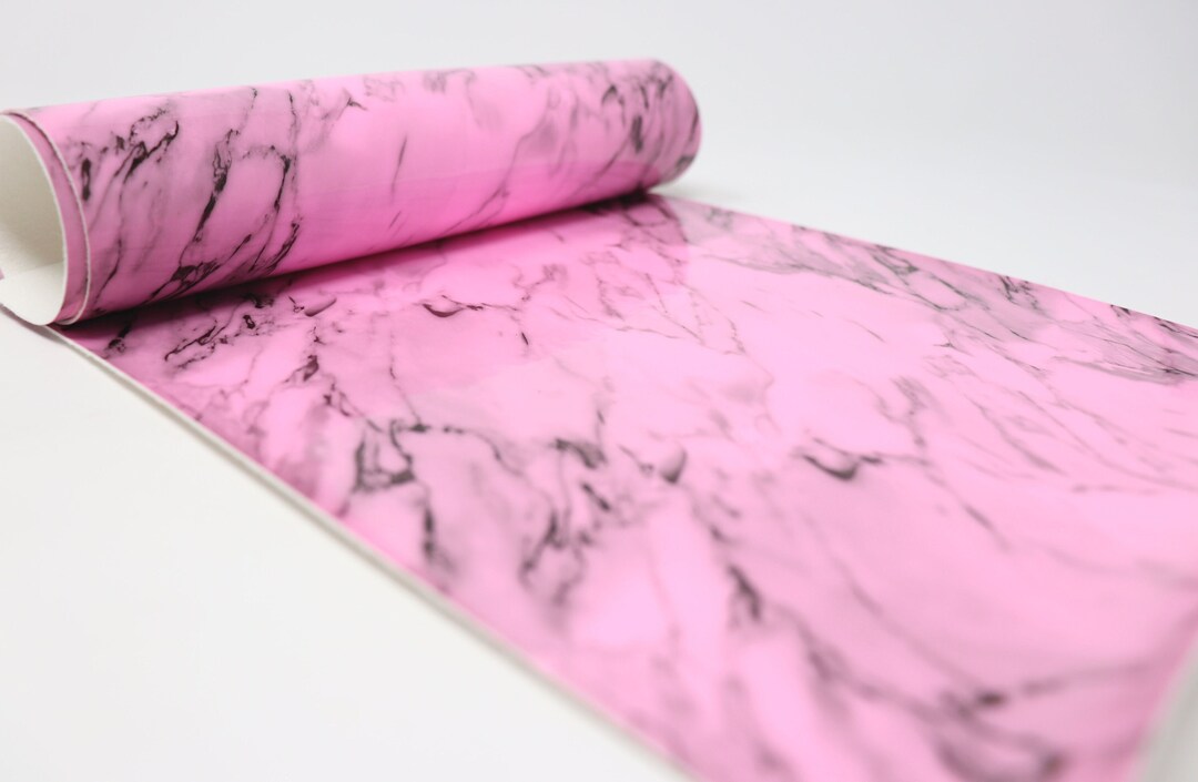 Pink Marble Faux Leather Sheet Marble Faux Leather Fabric Pink Marble