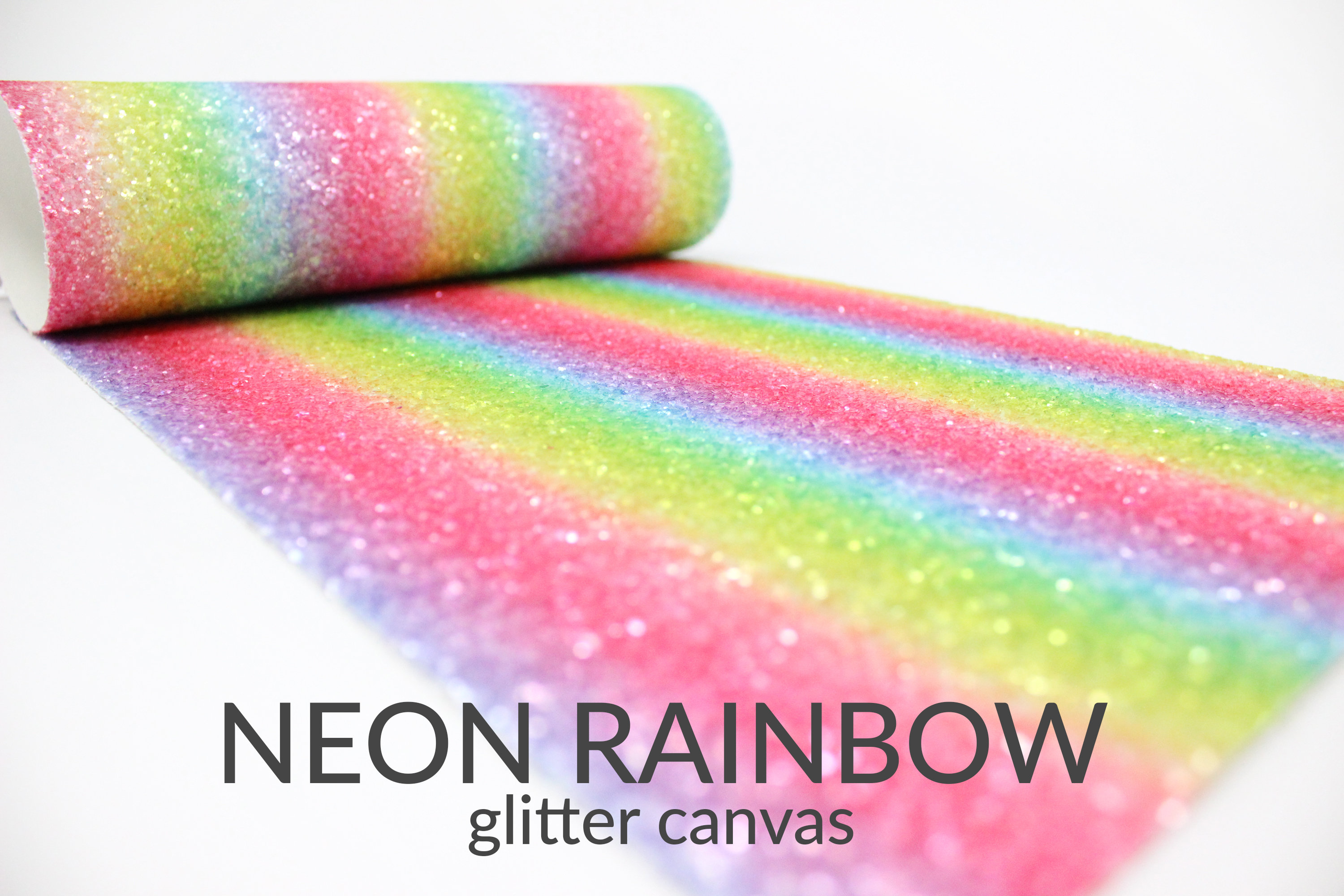 NEON RAINBOW Chunky Glitter Fabric sheet | A4 or A5 Chunky Glitter Ca…