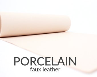 Porcelain Faux Leather Sheets | Ivory Faux Leather Fabric Bundle | Ivory Leather Material | Off White Faux Leather A4 Sheets | Choose Colors