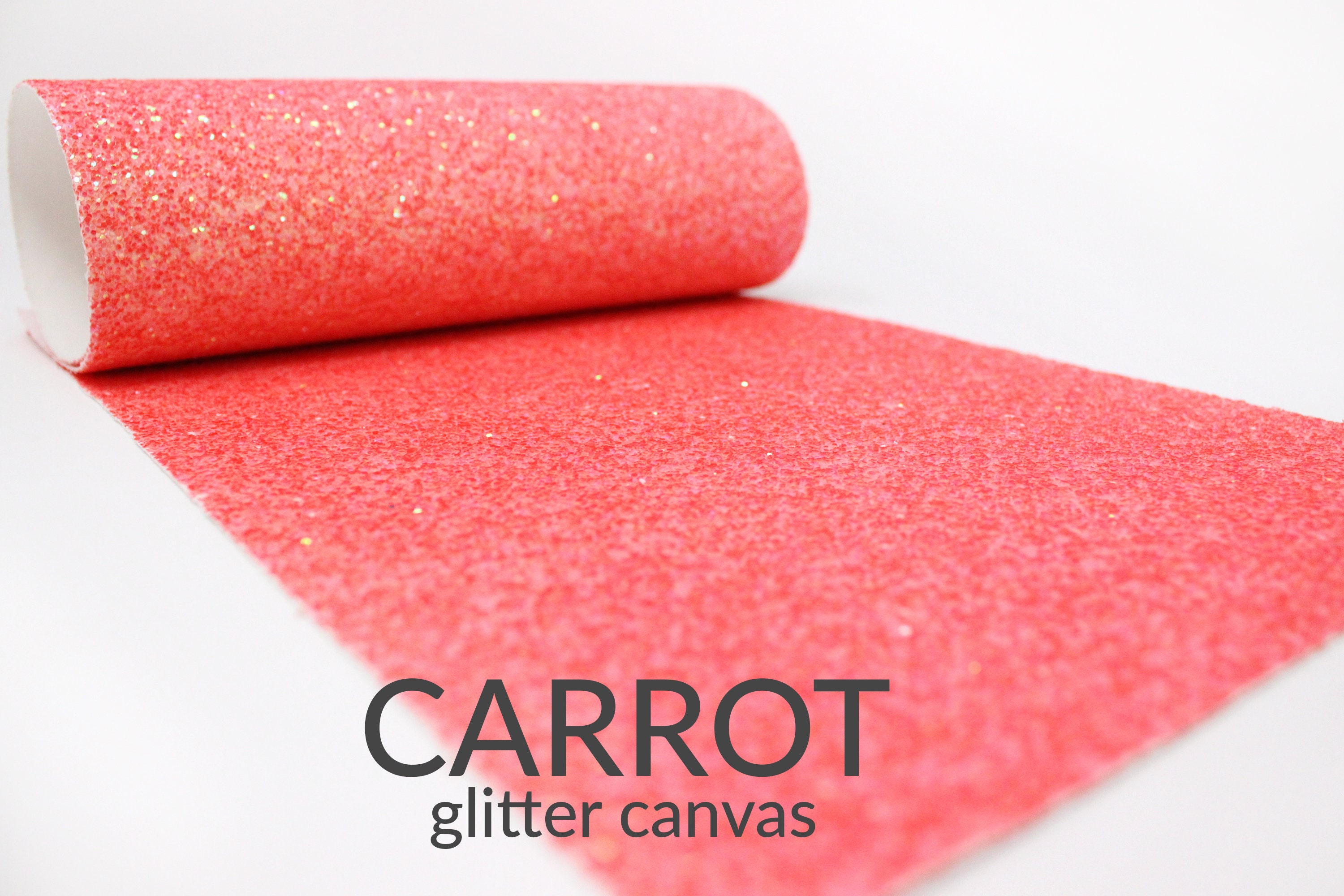 TANGERINE Chunky Glitter Fabric A4 Chunky Glitter Canvas Etsy