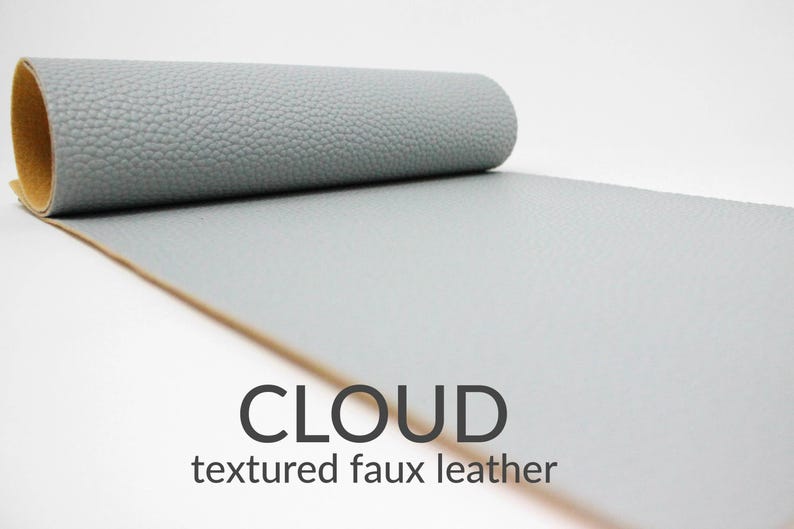 10 Sheets x TEXTURED Faux Leather Fabric | Craft Material | 10 A4 Sheets of Textured Faux Leather Cloud