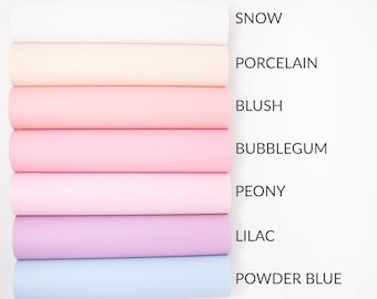 10 Sheets x POPULAR PASTELS Faux Leather Fabric | Felt Backed Craft Material | 10 A4 Sheets of Faux Leather