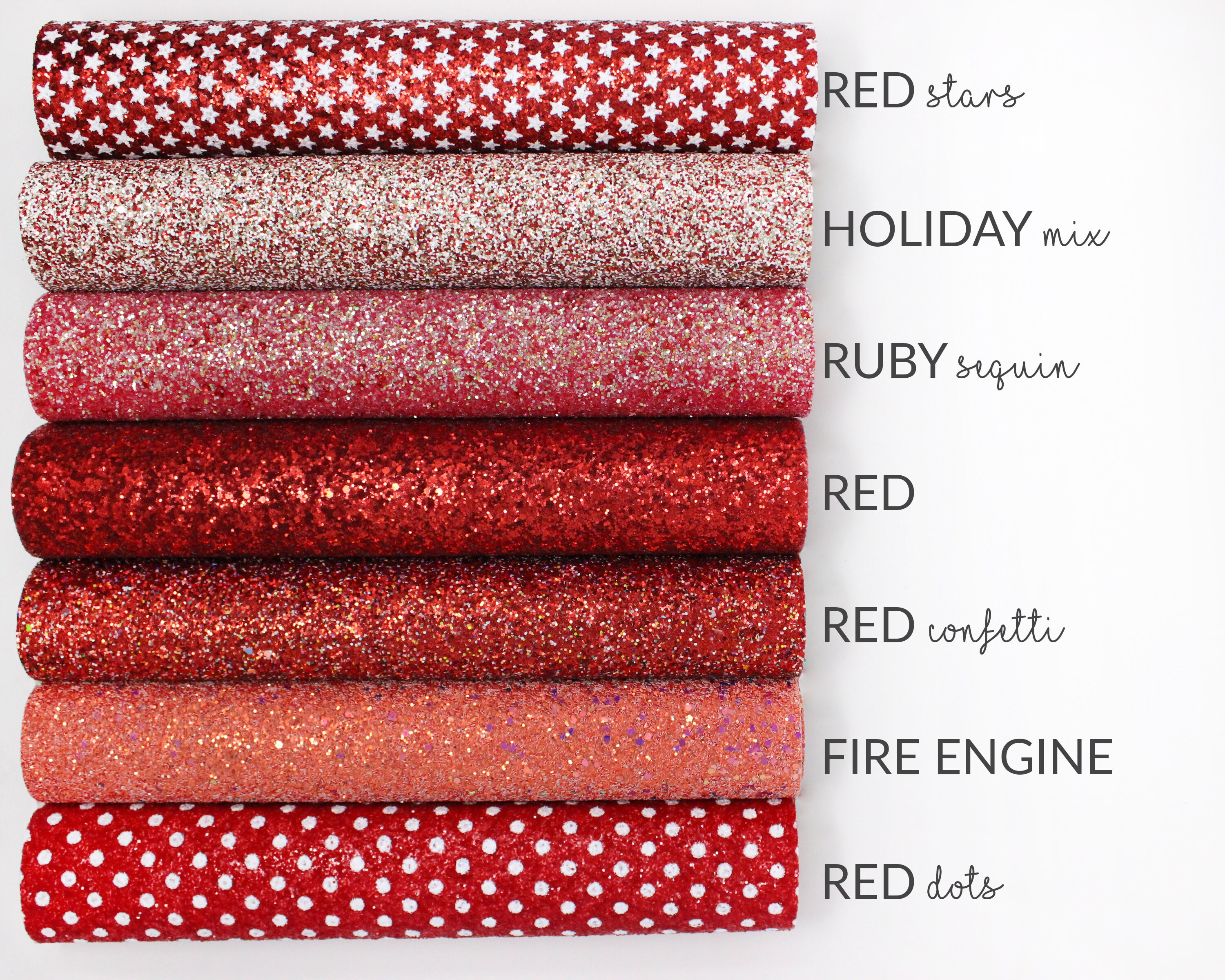 RED Chunky Glitter Fabric | A4 or A5 Chunky Glitter Canvas | Glitter …