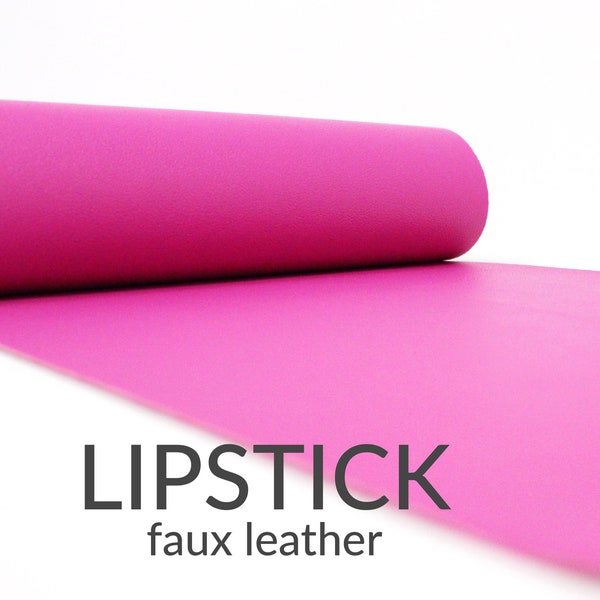 Pink Faux Leather Sheet 26 Colors | Lipstick Faux Leather Fabric Bundle | Lipstick Pink Leather Faux A4 Sheet | Choose Colors