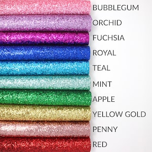 10 hojas de tela con brillantina gruesa / Material de manualidades con brillantina primaria / 10 hojas A4 de lienzo con brillantina gruesa