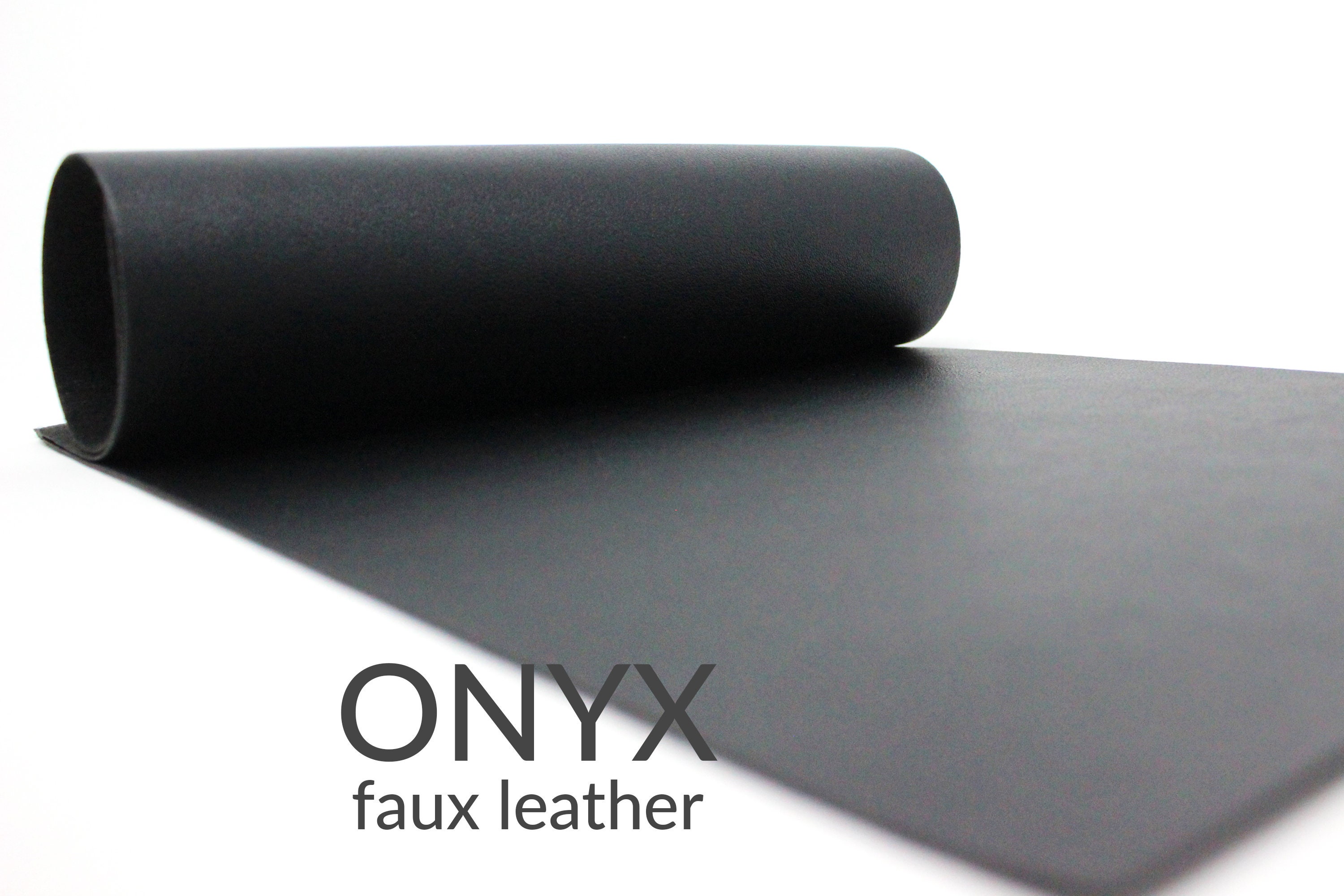 Faux Leather Fabric | Black Faux Leather A5 or A4 Sheet | Onyx Faux L…