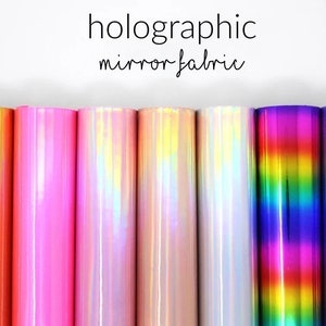 Holographic Faux Leather Sheets | Holographic Faux Leather Bundle | Holographic Faux Leather Fabric | Leather Sheets | Choose Color