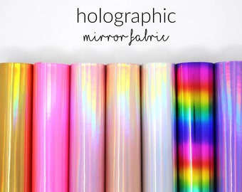 Holographic Faux Leather Sheets | Holographic Faux Leather Bundle | Holographic Faux Leather Fabric | Leather Sheets | Choose Color