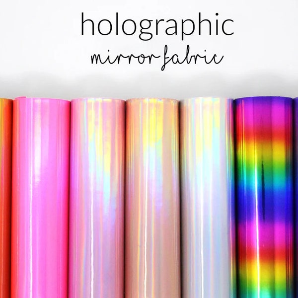 Hojas holográficas de cuero sintético / Paquete holográfico de cuero sintético / Tela holográfica de cuero sintético / Hojas de cuero / Elija color