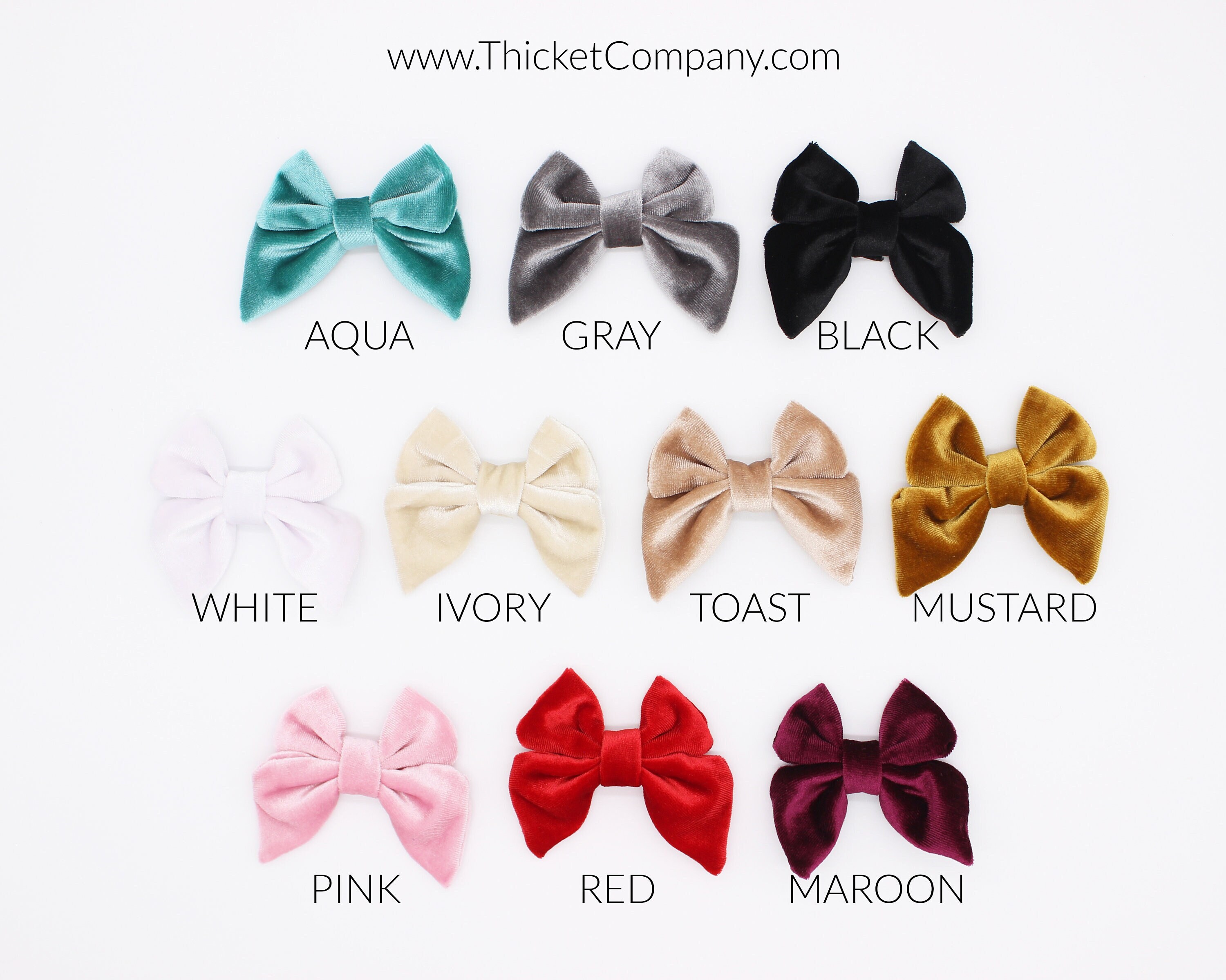 Velvet Bows | 3 Inch Velvet Bows | 3" Velvet Bow | Bulk Velvet H…