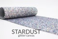 STARDUST Chunky Glitter Fabric sheet | Silver Confetti Chunky Glitter Canvas | Glitter Material | Glitter Fabric | Stardust Glitter Sheets