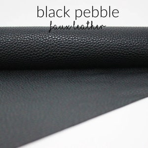 Black Quilted Faux Leather Fabric