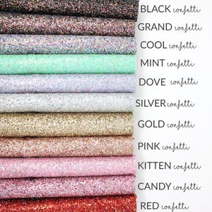 CONFETTI Chunky Glitter Fabric | Chunky Glitter Canvas | Glitter Material | Glitter Fabric Sheet | CONFETTI Chunky Glitter A4 Sheet