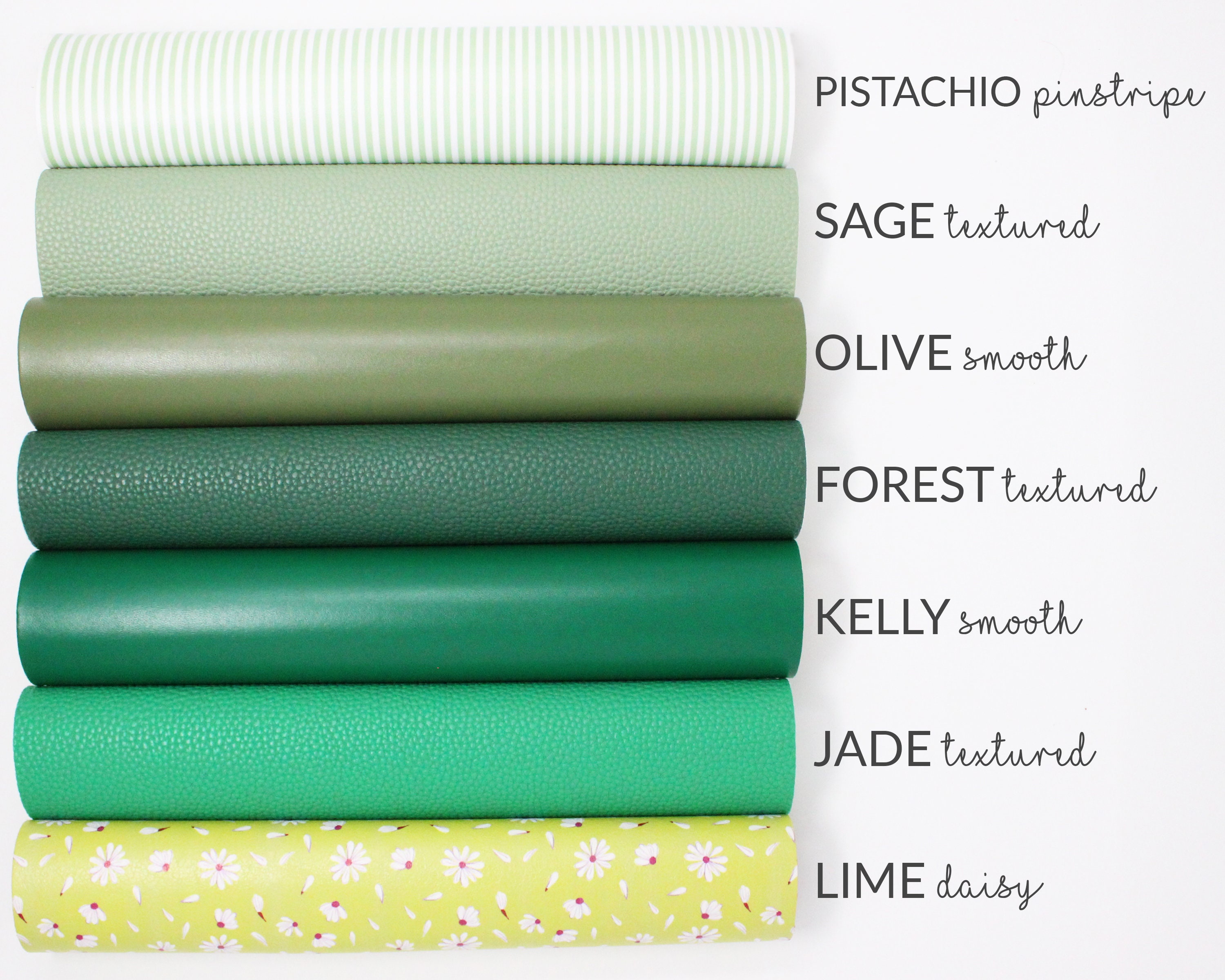 GREEN Faux Leather Fabric | Faux Green Leather Sheet | Faux Leather A…