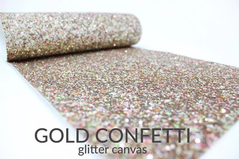 Popular GOLDS Chunky Glitter Fabric Gold Glitter Canvas Glitter Faux Leather Fabric Sheet for DIY Choose Color A4 Sheet image 8