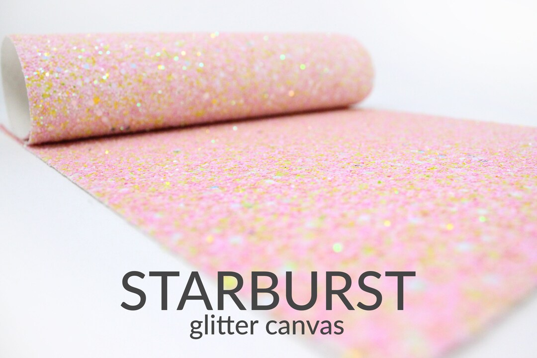 STARBURST Chunky Glitter Fabric Pink Blush Chunky Glitter Etsy
