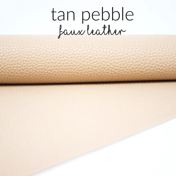 Tan Pebble Faux Leather Sheet | Faux Leather for Jewelry + Bows | Tan Faux Leather | Tan Leather Sheet | Tan Leather Fabric | Tan