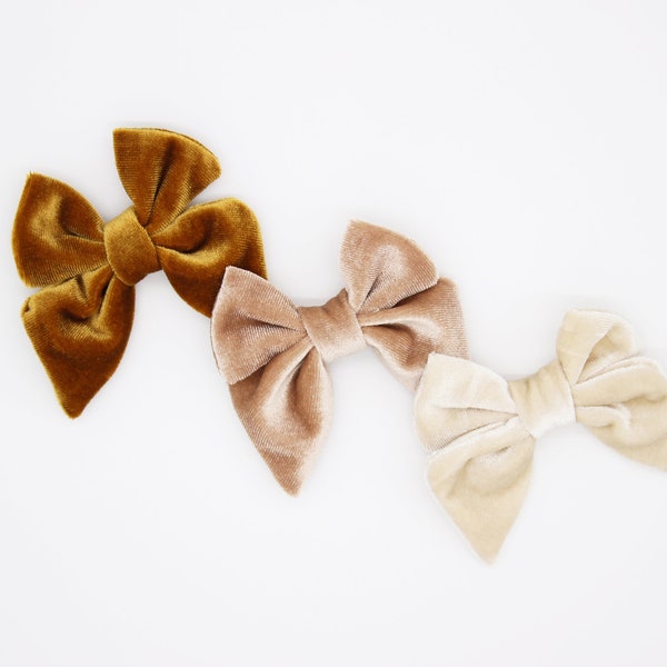 Velvet Bows | 3 Inch Velvet Bows | 3" Velvet Bow | Bulk Velvet Hair Bows Wholesale Velveteen Bows | 3" Velour Bows | Choose Color + Quantity