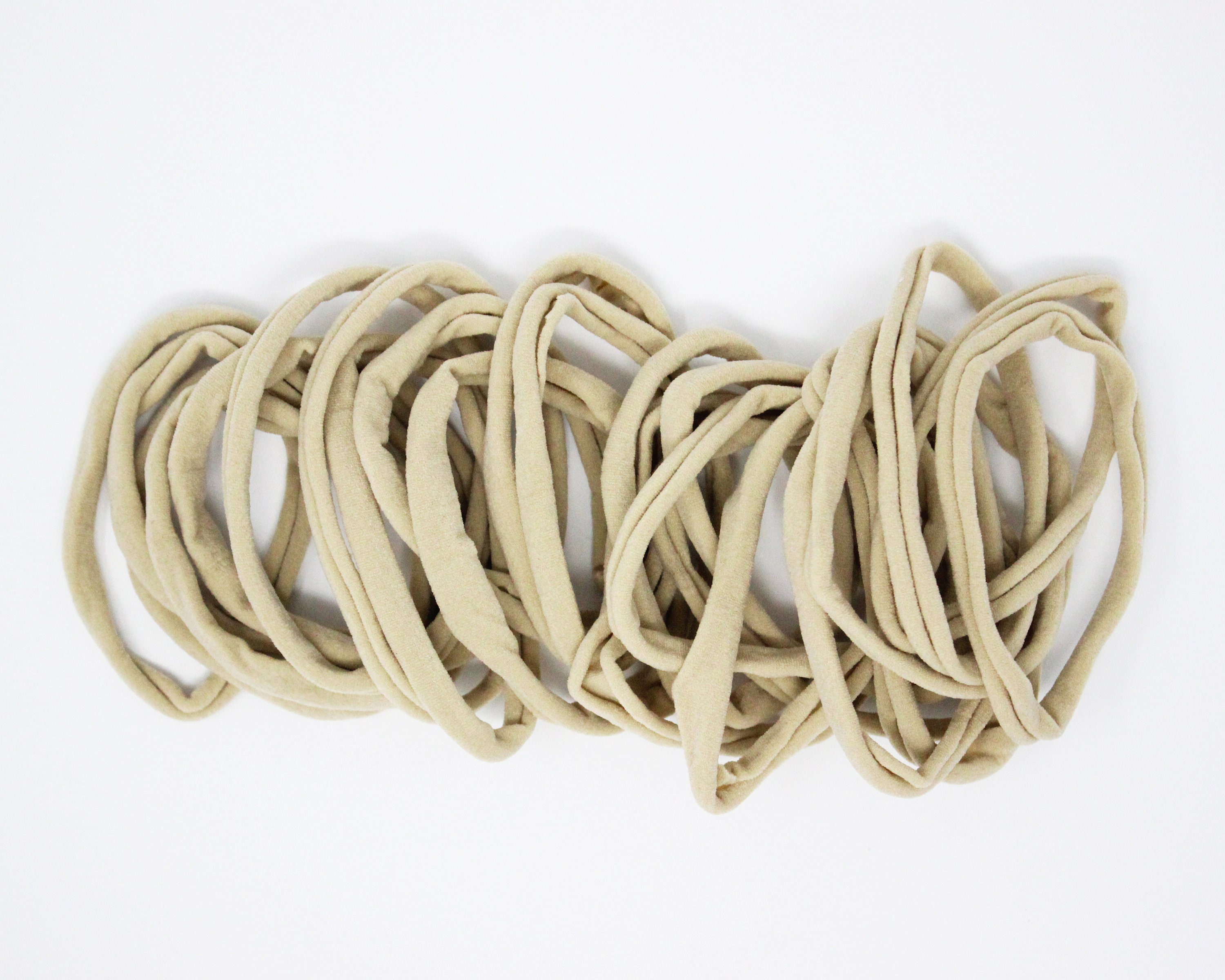 Nylon Headbands | Tan Nylon Headbands Bulk | Beige Nylon Headbands Bu…