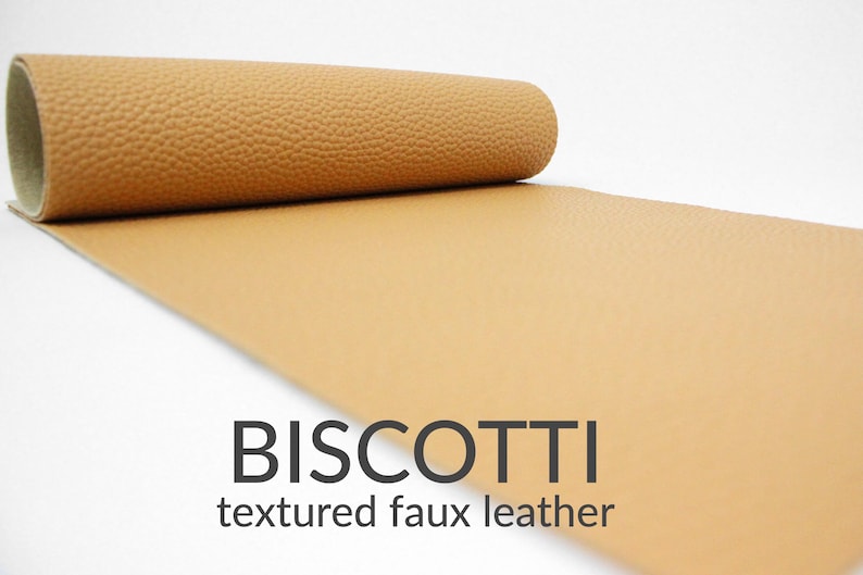 10 Sheets x TEXTURED Faux Leather Fabric | Craft Material | 10 A4 Sheets of Textured Faux Leather Biscotti