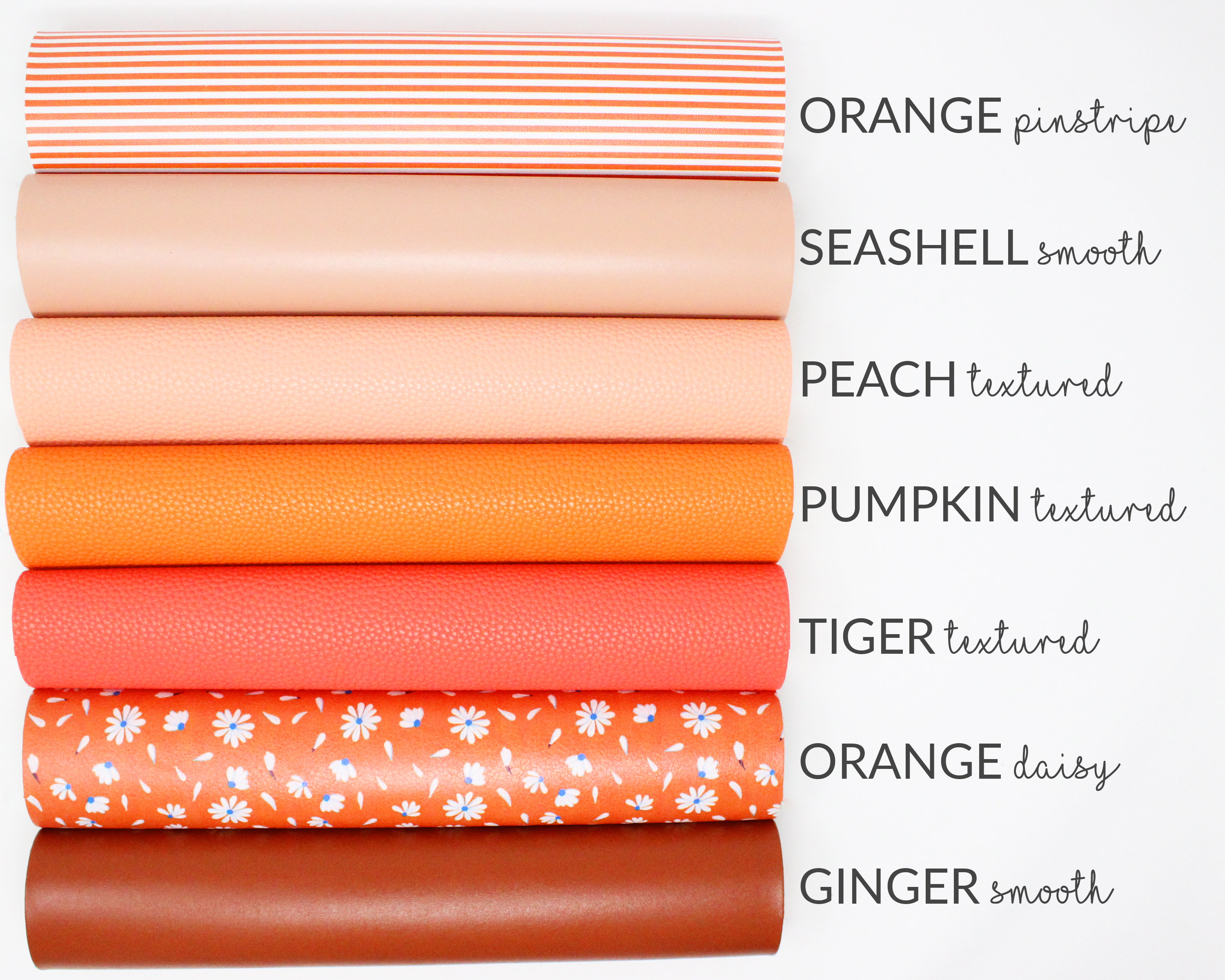 Orange leatherette fabric deals