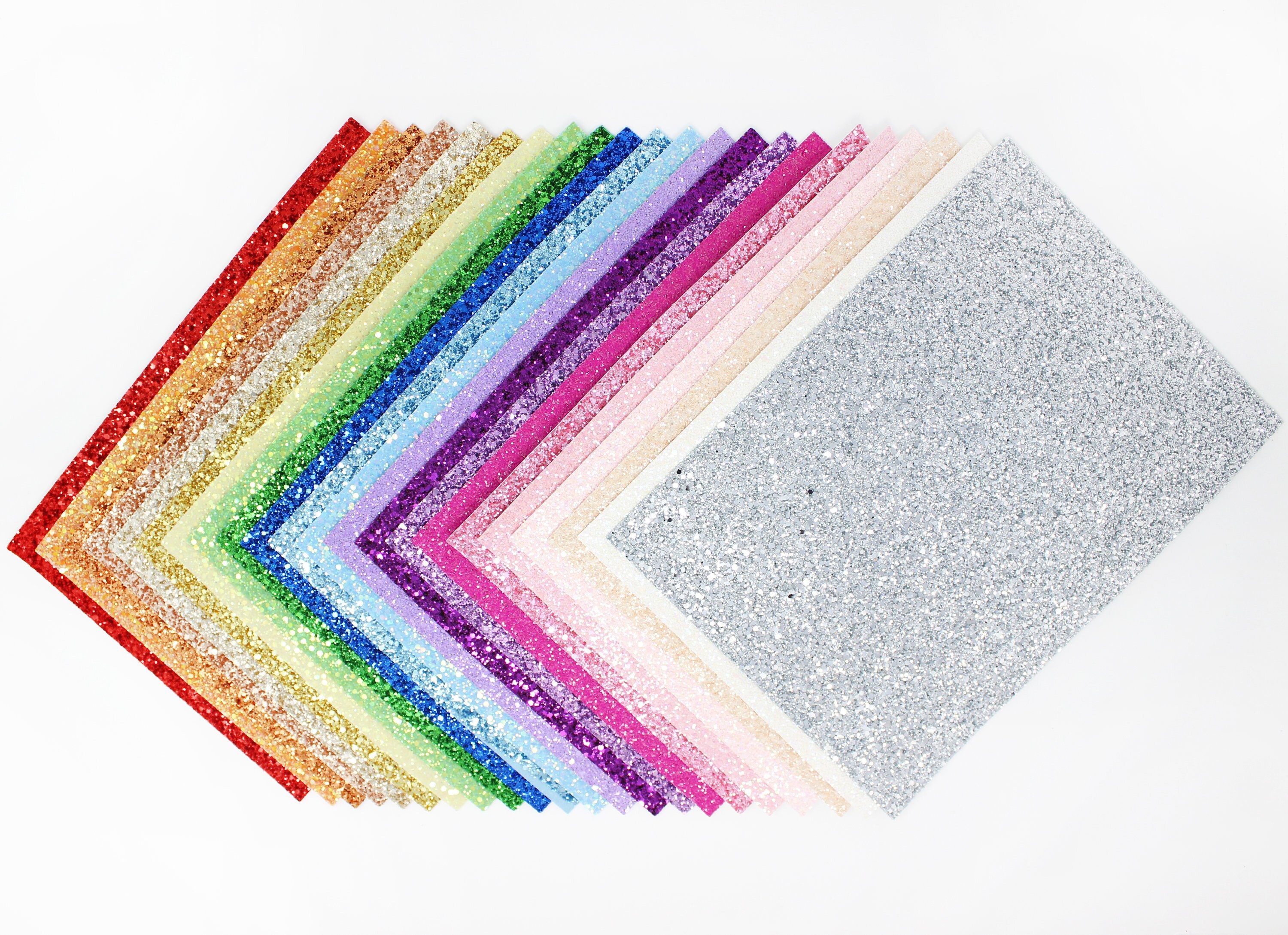 A4 Glitter Fabric in 99+ Colors | Chunky Glitter Canvas Sheet | Glitt…