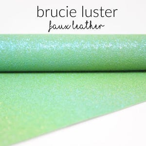 5 hojas de tela de cuero sintético BRUCIE LUSTER / Material para manualidades verde iridiscente / 5 hojas A4 de cuero sintético Brucie Luster