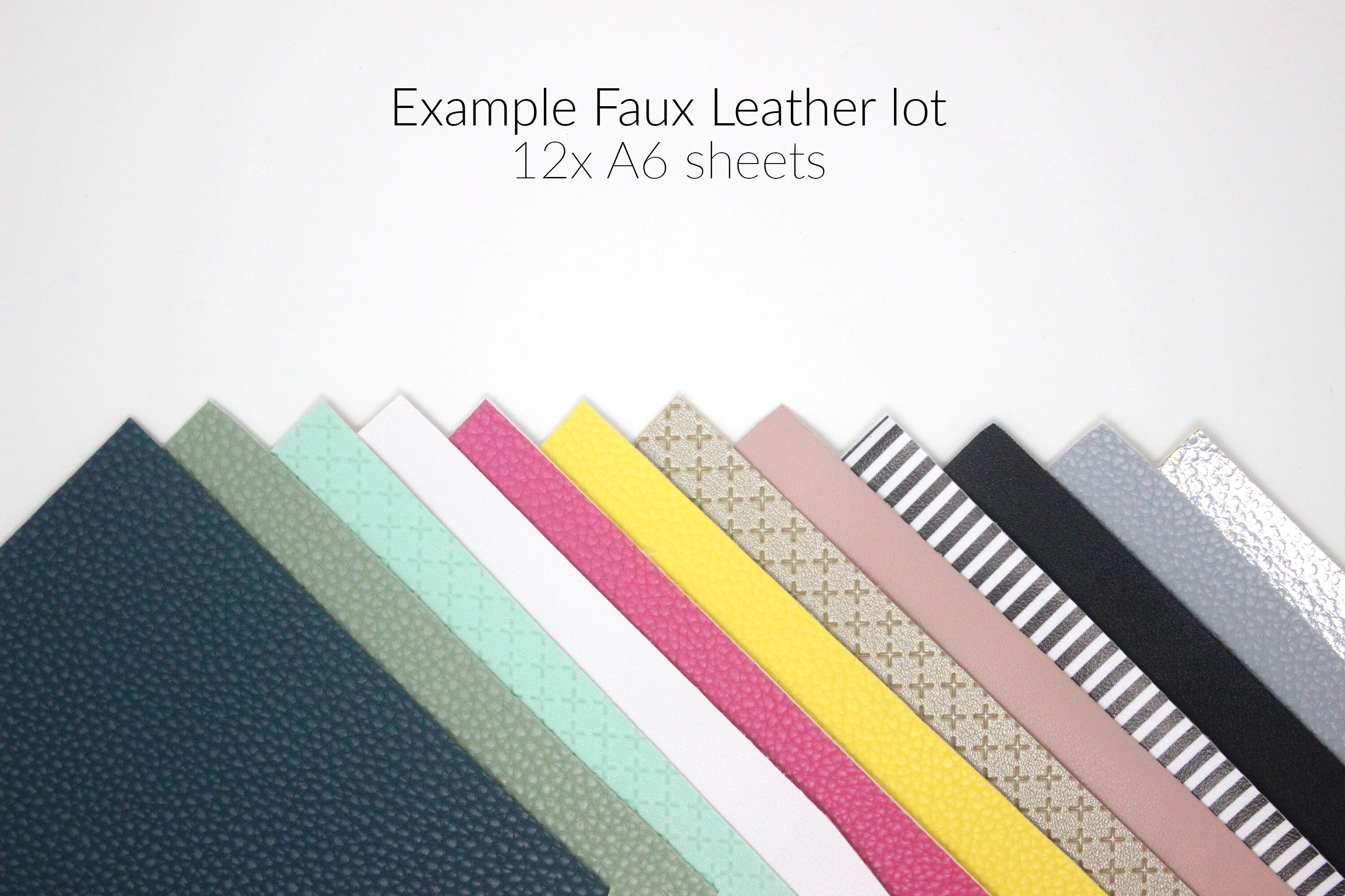 RANDOM Faux Leather or Glitter Canvas Scrap Lot | Faux Leather or Gli…