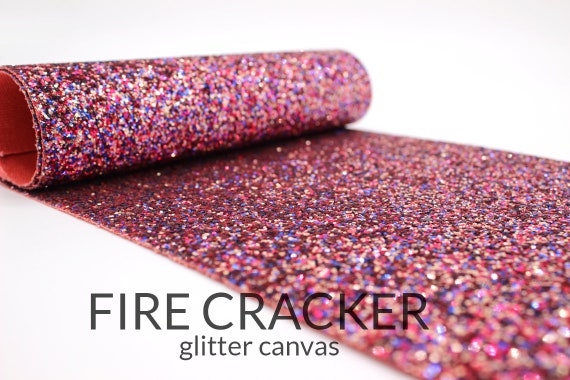 Red Fine Glitter Fabric Sheet A4 or A5 Sheet Fine Red Glitter Fabric