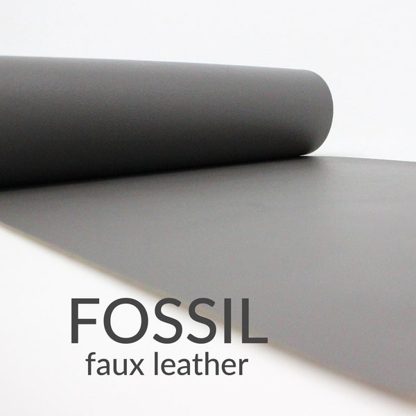 Fossil Faux Leather Sheet | Gray Faux Leather Fabric Bundle | Grey Faux Leather Material | Fossil Gray Leather A4 Sheets | Choose Colors